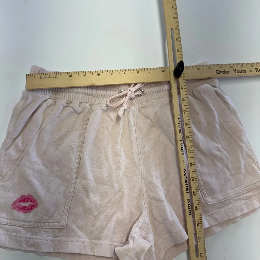 J.Crew Shorts Womens‎ Small Pink Magic Rinse Kiss Print Lounge Drawstring Cotton - Picture 10 of 12